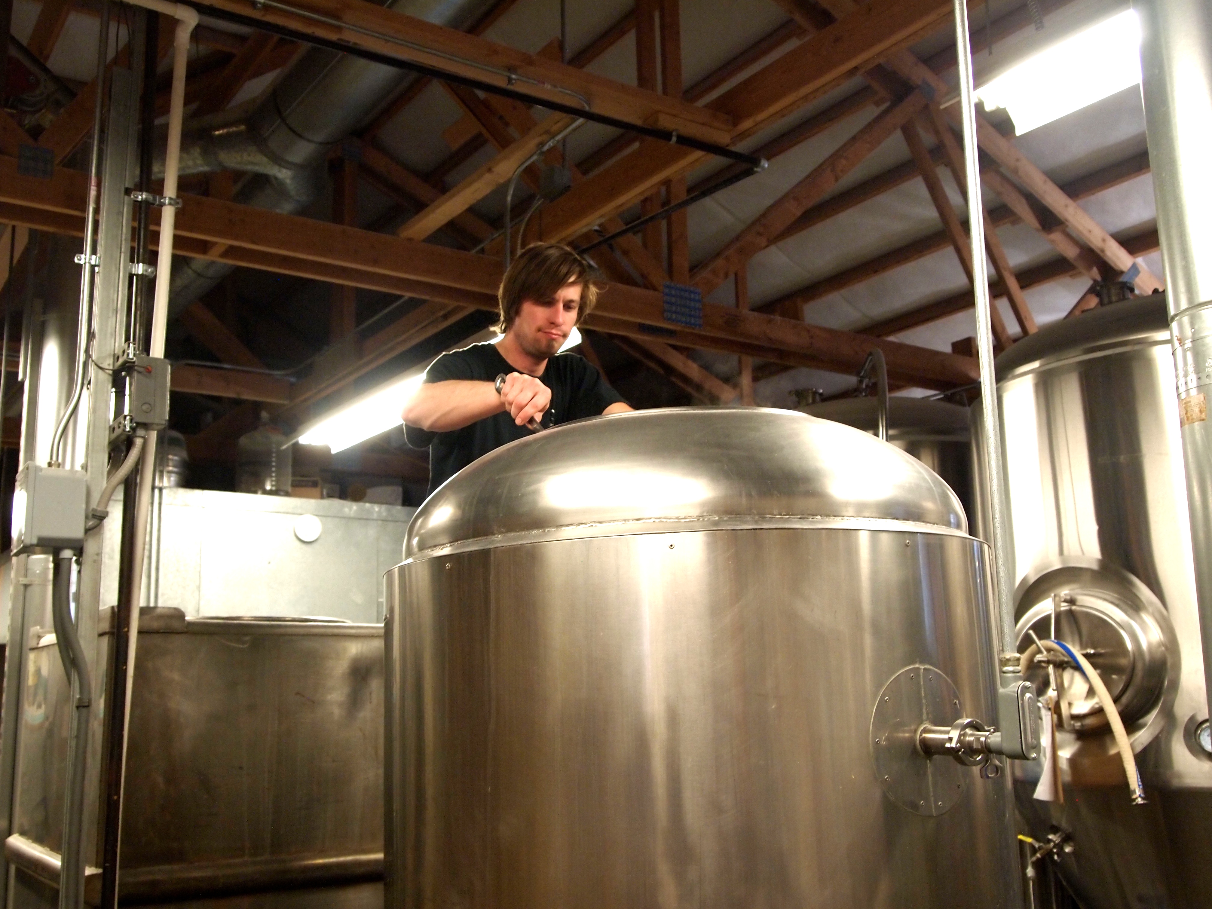 Brewmaster Nate creating the goodness.