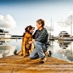 Murphy and Bob at the Deer Harbor dock