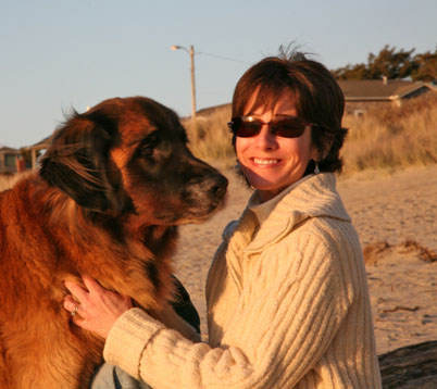 Sandi Friel with Leonberger Murphy