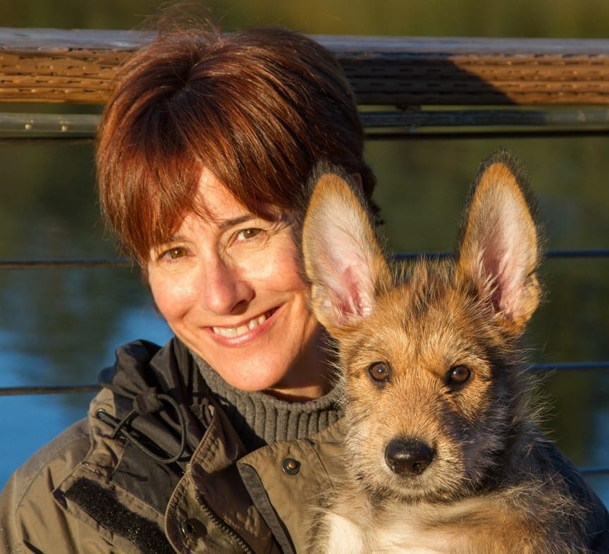 Sandi Friel and Picardy Shepherd Puppy, Quinn