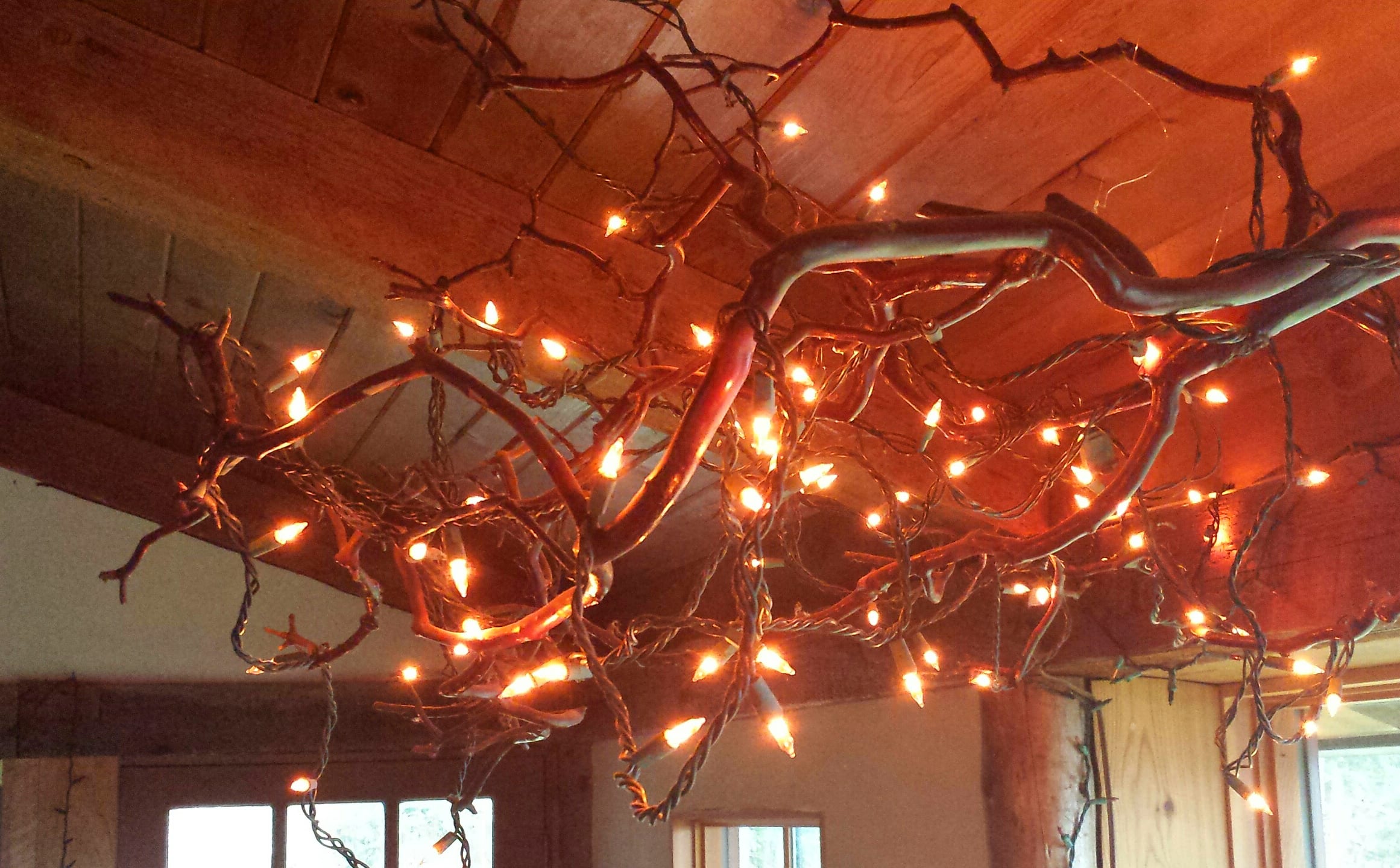 Sandi's madrone branch chandelier